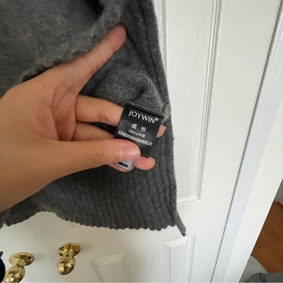 COPY - 100% oversized cashmere turtleneck sweater (chrcoal grey, size S) - Picture 7 of 7